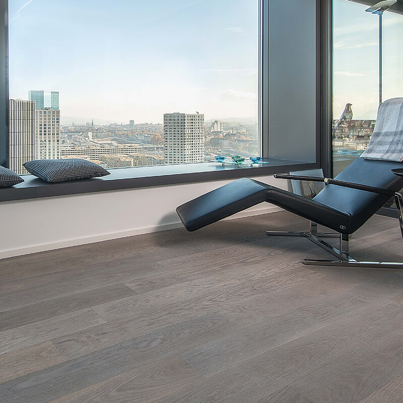 Parkett SkyLine Maxi XXL, Landhausriemen, Eiche Nebbiolo, geölt weiss