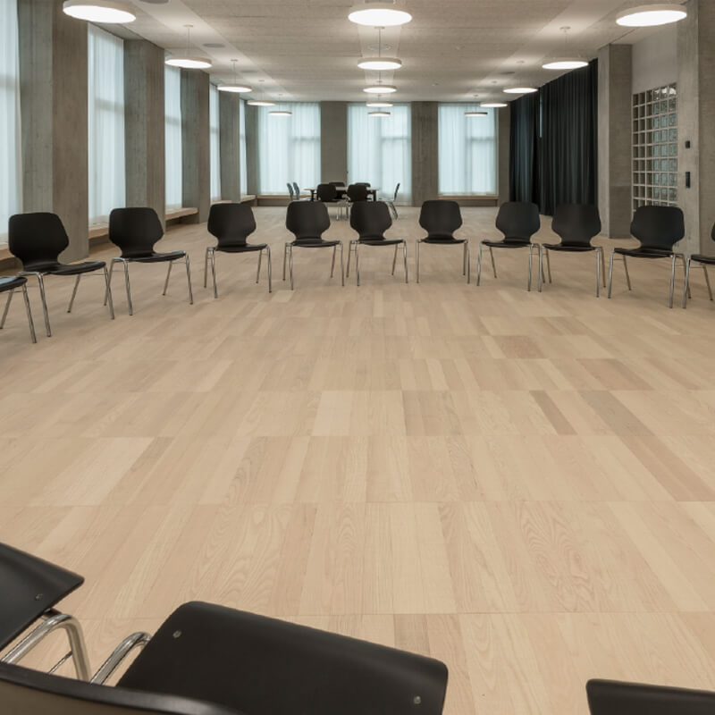 Holzpunkt SkyLine 468 Riemenparkett Eiche, geölt weiss