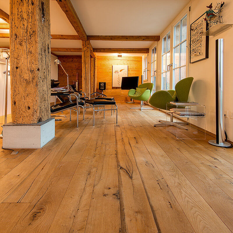 Parkett Nova Eterna, Landhausdiele aus Echtaltholz, geschliffen, geölt natur