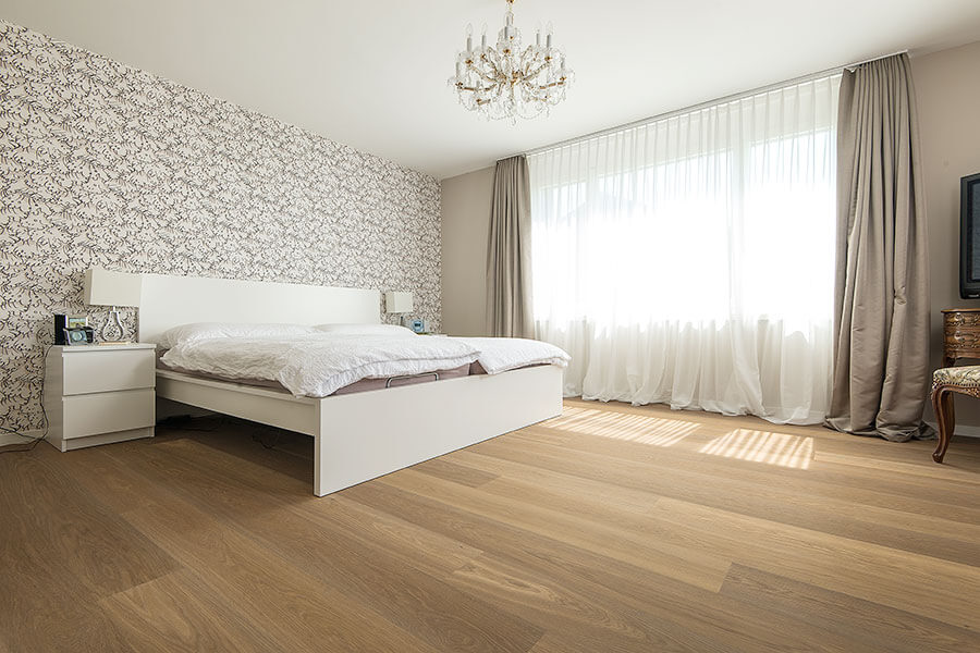 Parkett SkyLine City XXL, Landhausdiele 2-Schicht Plus, Eiche Monastrell, geölt weiss