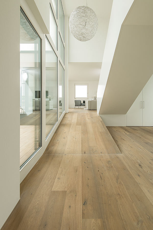 Parkett Edelweiss, Landhausdiele 2-Schicht Plus, Eiche Malbec, wohnfertig geölt weiss