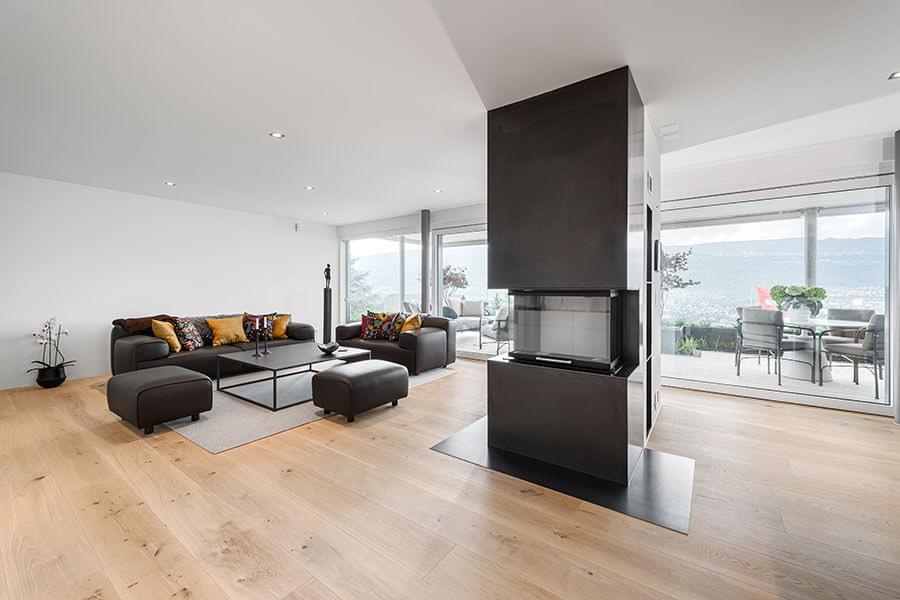 Parkett Edelweiss, Landhausdiele 3-Schicht, Eiche Cascal, wohnfertig geölt weiss