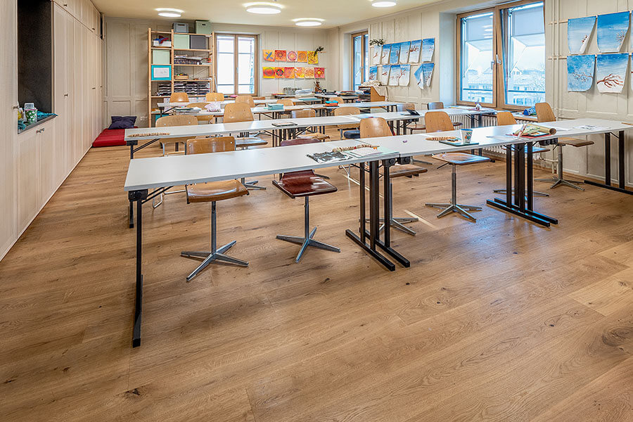 Parkett Edelweiss, Landhausdiele XXL 3-Schicht, Eiche Swiss Special, wohnfertig geölt natur